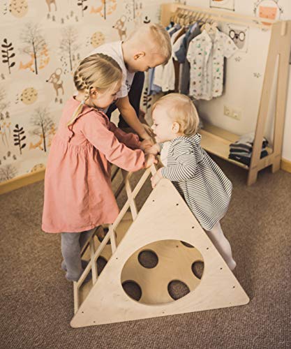 Sweet Home de madera Triángulo de Pikler transformable, triángulo de paso, escalera de escalada para niño Triángulo de escalada para niños pequeños Triángulo con rampa Pikler dreieck (sin rampa)