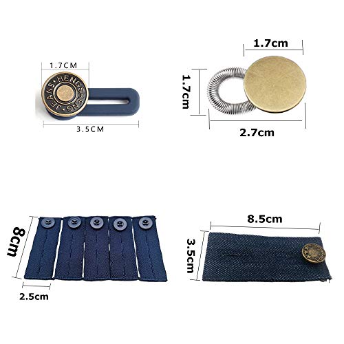 Sweieoni Extensor de Botón de Cintura 18 piezas Extensores de Pantalones Botones con Muelle para Mujeres Embarazadas Personas obesas Pantalones vaqueros Extensor de cintura para pantalones Sweieoni Extensor de Botón de Cintura 18 piezas Extensores de Pantalones Botones con Muelle para Mujeres Embarazadas Personas obesas Pantalones vaqueros Extensor de cintura para pantalones