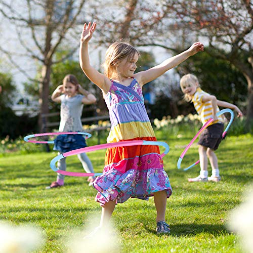 SwirlColor Hula Hoop Niña, Fitness Hula Hoop Desmontable Hula Hoop para el Hogar Escuela al Aire Libre Fiesta Baile 1 Piezas
