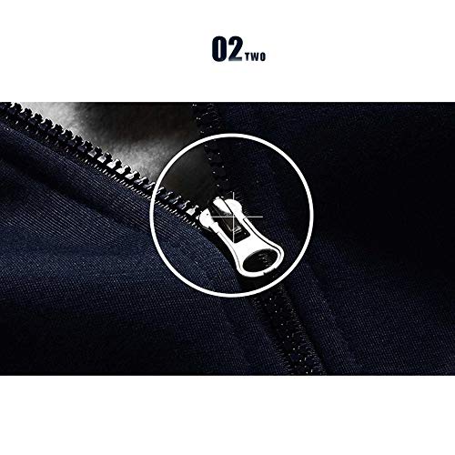 SwissWell Sudadera de Lana con Capucha Para Hombre, Suéter Para Hombre, Abrigo de Invierno y Deportes, Sudaderas con Cremallera Para Hombre, Chaquetas Para Deportes, Fitness, Recreación, Vida Diaria