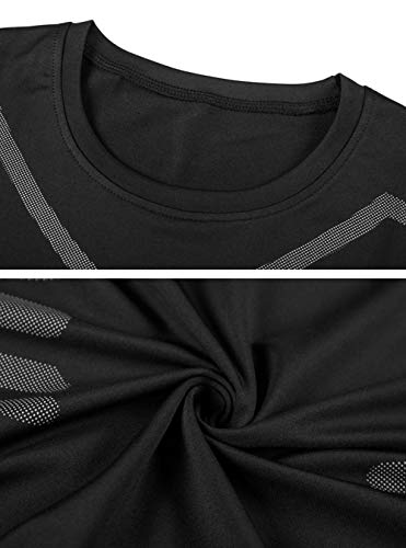 Sykooria 2 Pack Camiseta de Compresión Deportiva para Hombre Ropa Deportiva de Manga Larga de Transpirable y Secado Rápido Correr Gym Entrenamiento Ciclismo