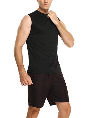 Sykooria 3 Piezas de Camisetas de Tirantes para Hombre Camiseta Sin Mangas Deportes de Secado Rápido Tank Tops Entrenamiento Correr Ciclismo Gym