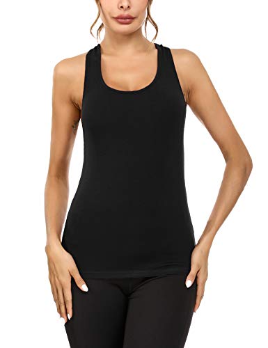Sykooria Camiseta Deportiva Sin Mangas para Mujer Camiseta de Fitness de Tirantes de Algodón Yoga Gimnasio Correr Workout Pilates Pijamas Tank Tops Sykooria Camiseta Deportiva Sin Mangas para Mujer Camiseta de Fitness de Tirantes de Algodón Yoga Gimnasio Correr Workout Pilates Pijamas Tank Tops