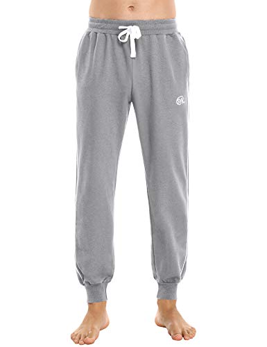 Sykooria Pantalones Largos Deportivos para Hombre Pantalón Chándal de Algodón Otoño Invierno Jogger de Cintura Ajustable con Bolsillo Fitness Correr Casual Sykooria Pantalones Largos Deportivos para Hombre Pantalón Chándal de Algodón Otoño Invierno Jogger de Cintura Ajustable con Bolsillo Fitness Correr Casual