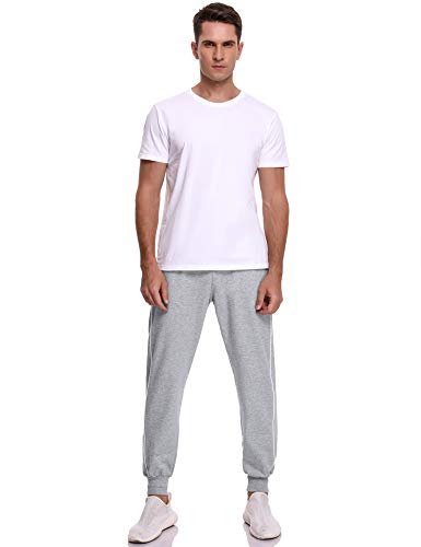 Sykooria Pantalones Largos Deportivos para Hombre Pantalón Chándal de Algodón Otoño Invierno Jogger de Cintura Ajustable con Bolsillo Fitness Correr Casual Sykooria Pantalones Largos Deportivos para Hombre Pantalón Chándal de Algodón Otoño Invierno Jogger de Cintura Ajustable con Bolsillo Fitness Correr Casual