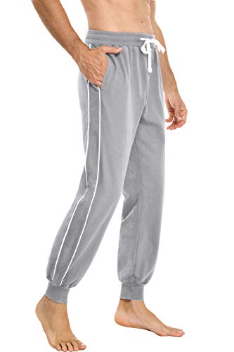 Sykooria Pantalones Largos Deportivos para Hombre Pantalón Chándal de Algodón Otoño Invierno Jogger de Cintura Ajustable con Bolsillo Fitness Correr Casual