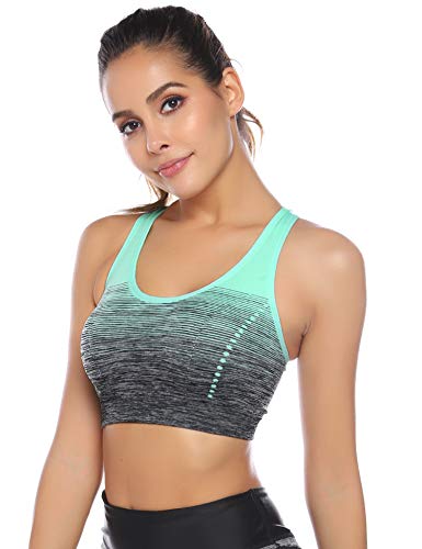 Sykooria Sujetador de Entrenamiento para Mujer Sujetador Deportivo Acolchado Deportivo de Alto Impacto sin Tirantes con Espalda Descubierta Crop Top para Gimnasio Yoga Running