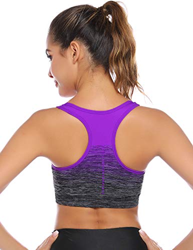 Sykooria Sujetador de Entrenamiento para Mujer Sujetador Deportivo Acolchado Deportivo de Alto Impacto sin Tirantes con Espalda Descubierta Crop Top para Gimnasio Yoga Running