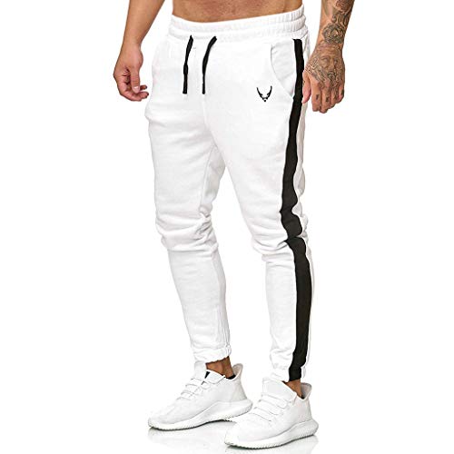 Sylar Pantalones Deportivos Hombre Pantalones Largos para Hombre Pantalones De Rayas Hombre Pantalones Chandal Hombre Cinturón De Cintura Elástico Jogging Pantalones Pitillo