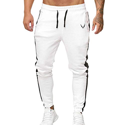 Sylar Pantalones Deportivos Hombre Pantalones Largos para Hombre Pantalones De Rayas Hombre Pantalones Chandal Hombre Cinturón De Cintura Elástico Jogging Pantalones Pitillo