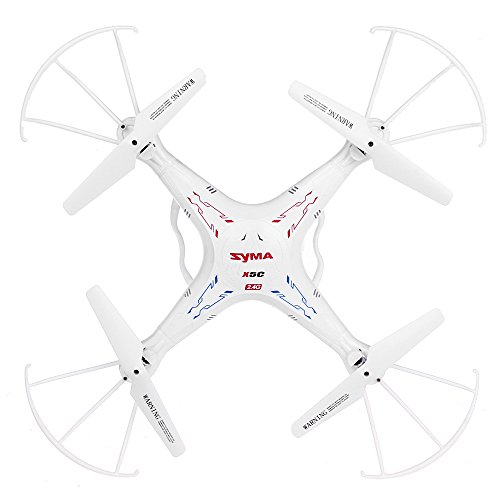 Syma X5C-1 Drone Quadcopter de 6 Ejes con Cámara HD de Alta definición y Control Remoto 2.4G 4CH RTF 2G TF Tarjeta, Color White Syma X5C-1 Drone Quadcopter de 6 Ejes con Cámara HD de Alta definición y Control Remoto 2.4G 4CH RTF 2G TF Tarjeta, Color White