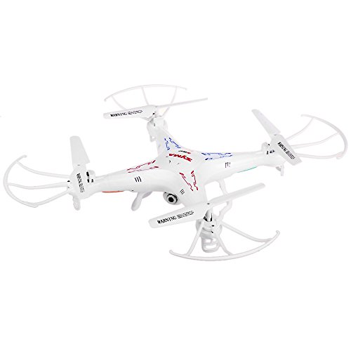 Syma X5C-1 Drone Quadcopter de 6 Ejes con Cámara HD de Alta definición y Control Remoto 2.4G 4CH RTF 2G TF Tarjeta, Color White