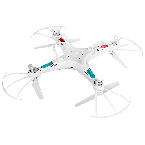 Syma X5C-1 Drone Quadcopter de 6 Ejes con Cámara HD de Alta definición y Control Remoto 2.4G 4CH RTF 2G TF Tarjeta, Color White