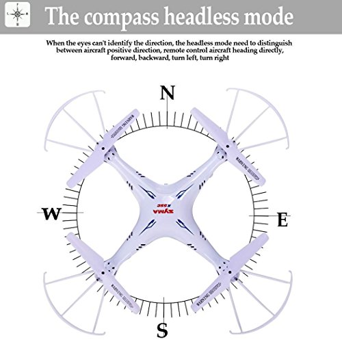 Syma X5Sc-1 - Drone Cuadricóptero con Control Remoto y Cámara Hd, Blanco