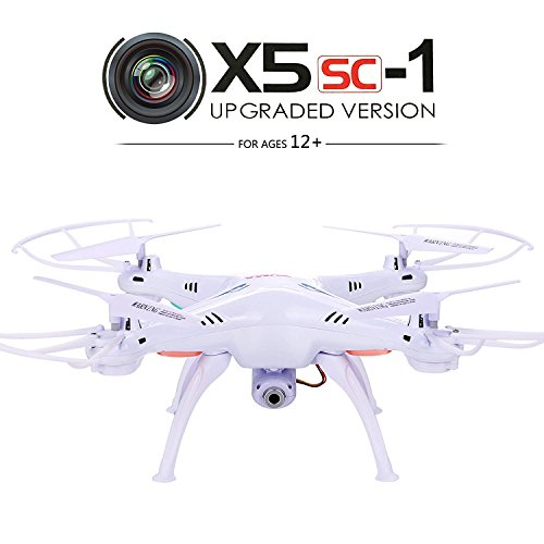 Syma X5Sc-1 - Drone Cuadricóptero con Control Remoto y Cámara Hd, Blanco