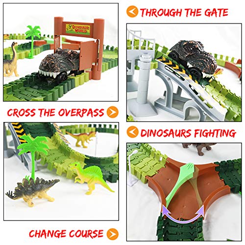 Symiu Dinosaurios Juguetes Pista de Carreras con Coche de Dinosaurio 216 Piezas Circuito Magico de Carreras Juego Educativo Regalos para Niños 3 4 5 6 Años Symiu Dinosaurios Juguetes Pista de Carreras con Coche de Dinosaurio 216 Piezas Circuito Magico de Carreras Juego Educativo Regalos para Niños 3 4 5 6 Años