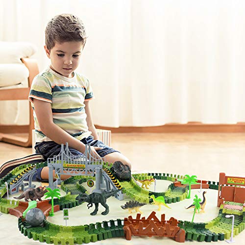 Symiu Dinosaurios Juguetes Pista de Carreras con Coche de Dinosaurio 216 Piezas Circuito Magico de Carreras Juego Educativo Regalos para Niños 3 4 5 6 Años Symiu Dinosaurios Juguetes Pista de Carreras con Coche de Dinosaurio 216 Piezas Circuito Magico de Carreras Juego Educativo Regalos para Niños 3 4 5 6 Años