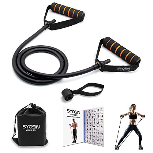 SYOSIN Bandas Elasticas, Bandas de Resistencia Látex con Manijas, Ideal for Physical Therapy, Strength Training, Muscle Toning, Bolsa de Almacenamiento de Anclaje de Puerta incluida