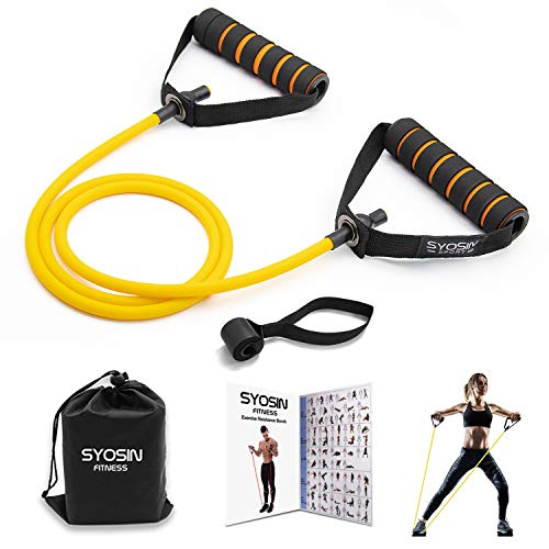 SYOSIN Bandas Elasticas, Bandas de Resistencia Látex con Manijas, Ideal for Physical Therapy, Strength Training, Muscle Toning, Bolsa de Almacenamiento de Anclaje de Puerta incluida