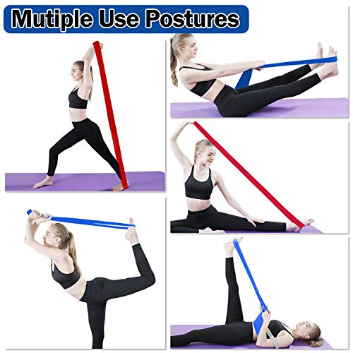 SYOSIN Bandas Elasticas Fitness 3 Piezas Bandas de Ejercicio , con Anclas de guía de Entrenamiento, para el Entrenamiento de Todo el Cuerpo Ideales para Fisioterapia, Yoga, Pilates，Mujer y Hombre