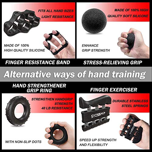 SYOSIN Fortalecedores de Mano (Juego de 6), con función de conteo Ejercitador de Mano de antebrazo de muñeca, para la recuperación de Lesiones y la versión de Entrenamiento de Mejora Muscular SYOSIN Fortalecedores de Mano (Juego de 6), con función de conteo Ejercitador de Mano de antebrazo de muñeca, para la recuperación de Lesiones y la versión de Entrenamiento de Mejora Muscular
