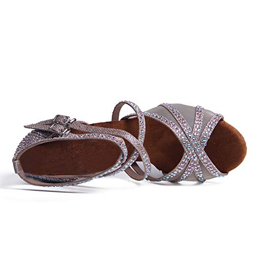 Syrads Zapatos de Baile Latino con pedrería para Mujer Salsa Tango Moderna Bachata Zapatos de Baile de Salón Suela Blanda 1057-01 Syrads Zapatos de Baile Latino con pedrería para Mujer Salsa Tango Moderna Bachata Zapatos de Baile de Salón Suela Blanda 1057-01