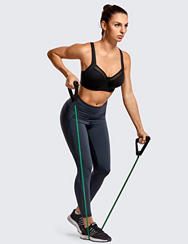 SYROKAN - Sujetador Deportivo con Aros Espalda Deportiva Sin Relleno para Mujer Negro 100D SYROKAN - Sujetador Deportivo con Aros Espalda Deportiva Sin Relleno para Mujer Negro 100D