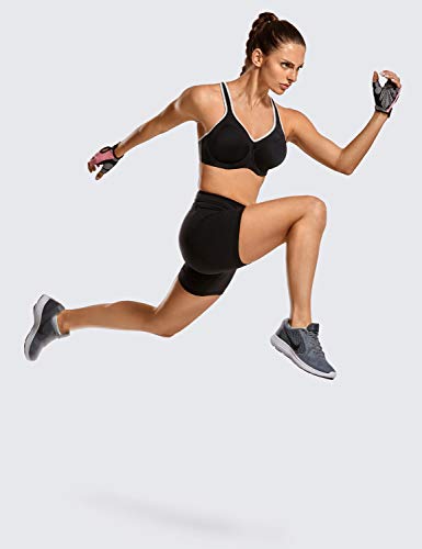 SYROKAN - Sujetador Deportivo de Alto Impacto con Aros y Fina Espuma para Mujer Negro ES:100E (EU 85E) SYROKAN - Sujetador Deportivo de Alto Impacto con Aros y Fina Espuma para Mujer Negro ES:100E (EU 85E)