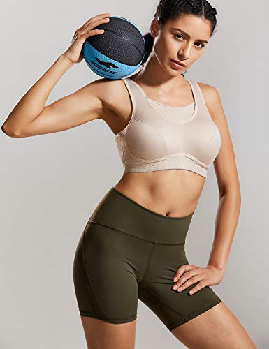 SYROKAN - Sujetador Deportivo para Mujer Sujetador Sport Medium Tallas Grandes Beige# 95G SYROKAN - Sujetador Deportivo para Mujer Sujetador Sport Medium Tallas Grandes Beige# 95G