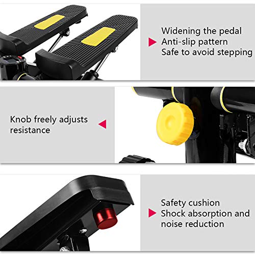 SYTH Mini Equipo de Ejercicio de Entrenador aeróbico Paso a Paso de Escalera hidráulica con Bandas de Resistencia SYTH Mini Equipo de Ejercicio de Entrenador aeróbico Paso a Paso de Escalera hidráulica con Bandas de Resistencia