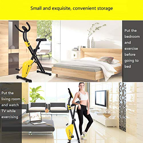 SYXZ Bicicleta de Spinning silenciosa Plegable para el hogar, Equipo de pérdida de Peso para Correr con Pedal Interior, Bicicleta Deportiva Universal, Pantalla electrónica,Yellow no backrest SYXZ Bicicleta de Spinning silenciosa Plegable para el hogar, Equipo de pérdida de Peso para Correr con Pedal Interior, Bicicleta Deportiva Universal, Pantalla electrónica,Yellow no backrest