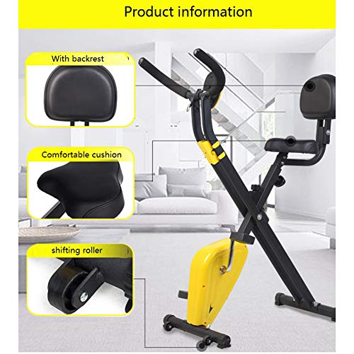 SYXZ Bicicleta de Spinning silenciosa Plegable para el hogar, Equipo de pérdida de Peso para Correr con Pedal Interior, Bicicleta Deportiva Universal, Pantalla electrónica,Yellow no backrest SYXZ Bicicleta de Spinning silenciosa Plegable para el hogar, Equipo de pérdida de Peso para Correr con Pedal Interior, Bicicleta Deportiva Universal, Pantalla electrónica,Yellow no backrest