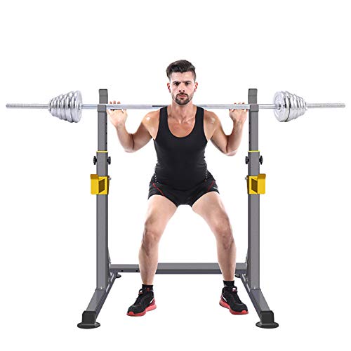 SYXZ Soporte Profesional para Barra, Soporte Ajustable para Sentadillas con Mancuernas, estación de inmersión para Press de banca, Carga máxima de 250 kg SYXZ Soporte Profesional para Barra, Soporte Ajustable para Sentadillas con Mancuernas, estación de inmersión para Press de banca, Carga máxima de 250 kg