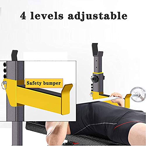 SYXZ Soporte Profesional para Barra, Soporte Ajustable para Sentadillas con Mancuernas, estación de inmersión para Press de banca, Carga máxima de 250 kg SYXZ Soporte Profesional para Barra, Soporte Ajustable para Sentadillas con Mancuernas, estación de inmersión para Press de banca, Carga máxima de 250 kg