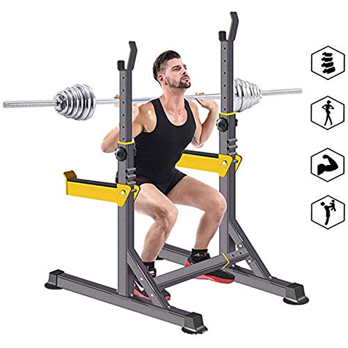 SYXZ Soporte Profesional para Barra, Soporte Ajustable para Sentadillas con Mancuernas, estación de inmersión para Press de banca, Carga máxima de 250 kg SYXZ Soporte Profesional para Barra, Soporte Ajustable para Sentadillas con Mancuernas, estación de inmersión para Press de banca, Carga máxima de 250 kg