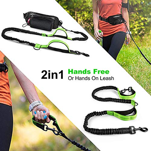 SZELAM Manos Libres para Perros para Correr con una Bolsa de cinturón de Cintura Multifuncional Ajustable, Correa de Perro Reflectante con Dos manijas para Entrenar Perros (1 silbateador Adicional) SZELAM Manos Libres para Perros para Correr con una Bolsa de cinturón de Cintura Multifuncional Ajustable, Correa de Perro Reflectante con Dos manijas para Entrenar Perros (1 silbateador Adicional)