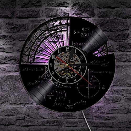 szhao Reloj de Pared de Vinilo con temática matemática Escrito en física en inglés szhao Reloj de Pared de Vinilo con temática matemática Escrito en física en inglés