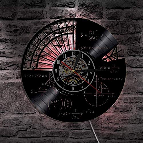 szhao Reloj de Pared de Vinilo con temática matemática Escrito en física en inglés szhao Reloj de Pared de Vinilo con temática matemática Escrito en física en inglés
