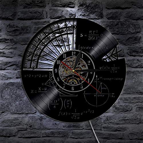 szhao Reloj de Pared de Vinilo con temática matemática Escrito en física en inglés szhao Reloj de Pared de Vinilo con temática matemática Escrito en física en inglés