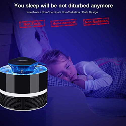 SZSMART Lámpara Antimosquitos Eléctrico Mata Moscas 7W Mosquito Killer Lamp, Mosquitos Trampa para los Hogares, Patios, Oficinas, Tiendas (Negro)