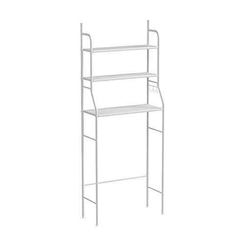 T-LoVendo 1 Estanteria sobre Inodoro WC Lavadora Ahorra Espacio Almacenamiento Cuarto Baño, Blanco, 153 x 63 x 25 cm T-LoVendo 1 Estanteria sobre Inodoro WC Lavadora Ahorra Espacio Almacenamiento Cuarto Baño, Blanco, 153 x 63 x 25 cm