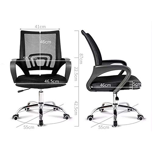 T-LoVendo TLV-BC174N Silla de Oficina con Soporte Lumbar Giratoria Escritorio Sillon Ruedas Despacho