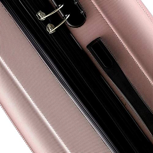 T-LoVendo TLVMA-ROSE GOLD Maleta Pequeña de Cabina Equipaje de Mano Trolley 4 Ruedas Viaje Semirígida Color Oro Rosa T-LoVendo TLVMA-ROSE GOLD Maleta Pequeña de Cabina Equipaje de Mano Trolley 4 Ruedas Viaje Semirígida Color Oro Rosa