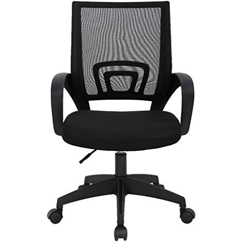 T-LoVendo TY-H03-BLACK Silla de Oficina con Soporte Lumbar, Negro T-LoVendo TY-H03-BLACK Silla de Oficina con Soporte Lumbar, Negro
