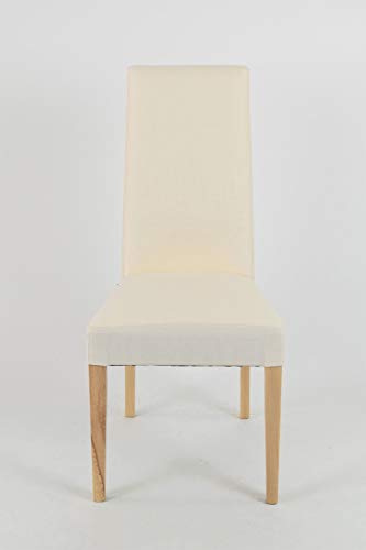 t m c s Tommychairs - Set 2 sillas Chiara para Cocina, Comedor, Bar y Restaurante, solida Estructura en Madera de Haya Color Natural y Asiento tapizado en Tejido Color Marfil t m c s Tommychairs - Set 2 sillas Chiara para Cocina, Comedor, Bar y Restaurante, solida Estructura en Madera de Haya Color Natural y Asiento tapizado en Tejido Color Marfil