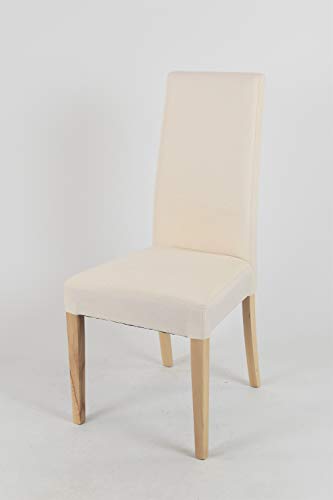 t m c s Tommychairs - Set 2 sillas Chiara para Cocina, Comedor, Bar y Restaurante, solida Estructura en Madera de Haya Color Natural y Asiento tapizado en Tejido Color Marfil t m c s Tommychairs - Set 2 sillas Chiara para Cocina, Comedor, Bar y Restaurante, solida Estructura en Madera de Haya Color Natural y Asiento tapizado en Tejido Color Marfil