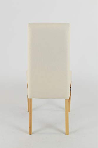 t m c s Tommychairs - Set 2 sillas Chiara para Cocina, Comedor, Bar y Restaurante, solida Estructura en Madera de Haya Color Natural y Asiento tapizado en Tejido Color Marfil t m c s Tommychairs - Set 2 sillas Chiara para Cocina, Comedor, Bar y Restaurante, solida Estructura en Madera de Haya Color Natural y Asiento tapizado en Tejido Color Marfil