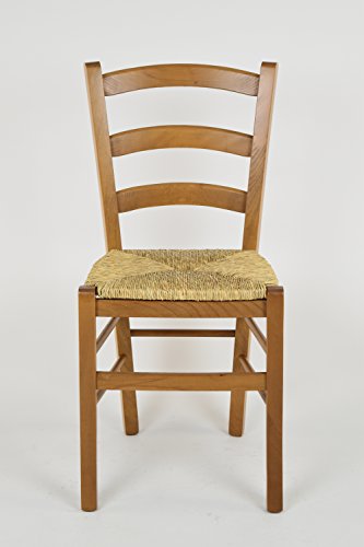 t m c s Tommychairs - Set 6 sillas Venice para Cocina y Comedor, Estructura en Madera de Haya Color Roble y Asiento en Paja t m c s Tommychairs - Set 6 sillas Venice para Cocina y Comedor, Estructura en Madera de Haya Color Roble y Asiento en Paja