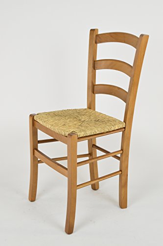 t m c s Tommychairs - Set 6 sillas Venice para Cocina y Comedor, Estructura en Madera de Haya Color Roble y Asiento en Paja t m c s Tommychairs - Set 6 sillas Venice para Cocina y Comedor, Estructura en Madera de Haya Color Roble y Asiento en Paja