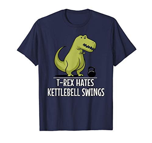 T-Rex Dinosaurio Pesas Rusas Fitness Gimnasio Divertido Camiseta